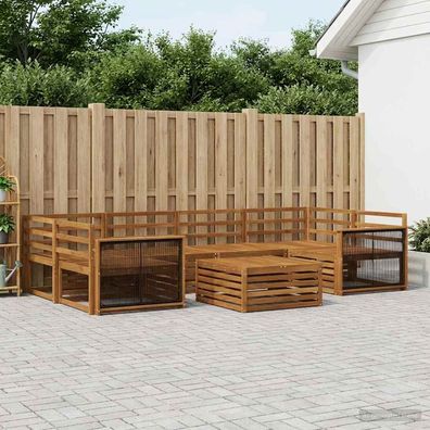 vidaXL Outdoor-Sofagarnitur 7 stk. Natur Massivholz Akazie