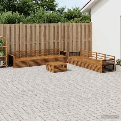 vidaXL Outdoor-Sofagarnitur 9 stk. Natur Massivholz Akazie
