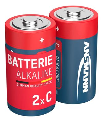 Ansmann Alkaline Baby C Batterie 2er-Pack – 1,5V Hochleistungsbatterie für