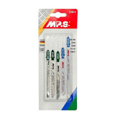 5-teiliges Stichsägeblätter-Set für Holz Metall Kunststoff 75-110mm