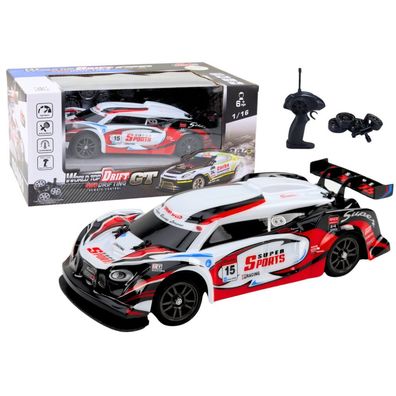 Leantoys RC Sportwagen 1:16 weiß und rot