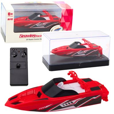 Lean Toys Ferngesteuertes Rc Speedboat Weiß Und Rot 15Cm