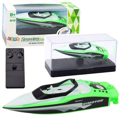 Lean Ferngesteuertes Rc-Motorboot Weiß &Amp; Grün 15Cm