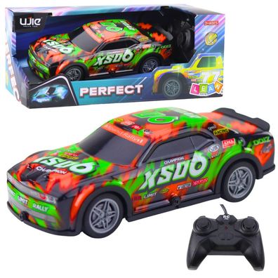 Lean Toys Ferngesteuertes Rennauto Leuchtendes Gehäuse Orange Und Grün