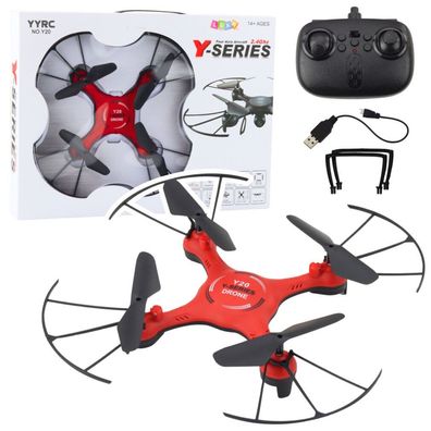 Leantoys Drohne Y20 UFO R/C rotierende Lichter rot