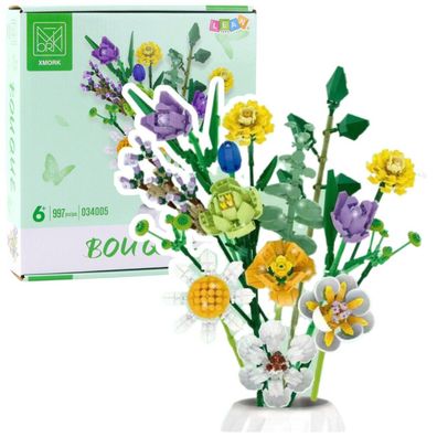 Lean Bauklötze Dekorativer Blumenstrauß Bunte Blumen 997 El