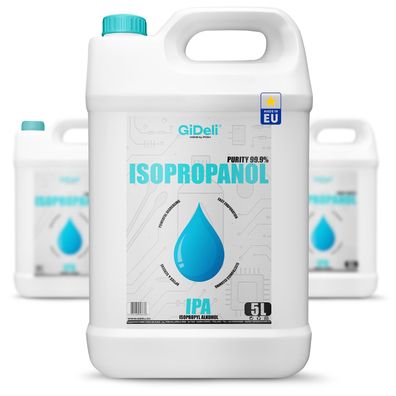 GiDeli Isopropanol 99,9% 15 Liter Reiniger Hochprozentiger Isopropylalkohol IPA