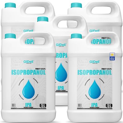 GiDeli Isopropanol 99,9% 25 Liter Reiniger Hochprozentiger Isopropylalkohol IPA