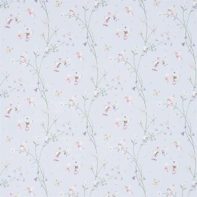 Little Sanderson Abracazoo Motivstoff Feen Garten hellblau lila pink