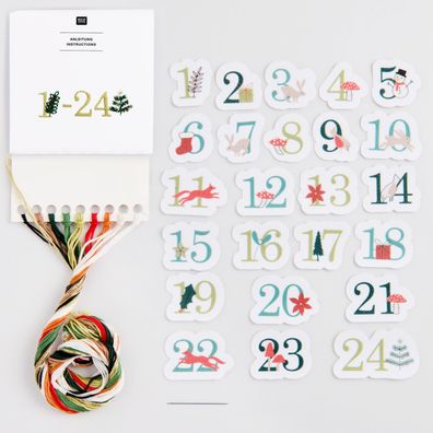 Stick & Stitch Packung "Adventskalenderzahlen"