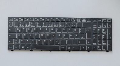 TERRA Mobile 1516T Keyboard Tastatur QWERTZ 6-23-RNJ50-010 mit RGB Beleuchtung