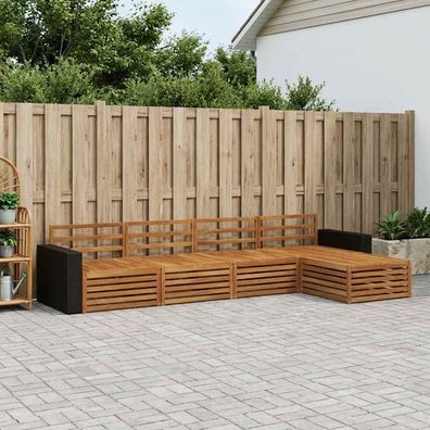 vidaXL Outdoor-Sofagarnitur 5 stk. Natur Massivholz Akazie