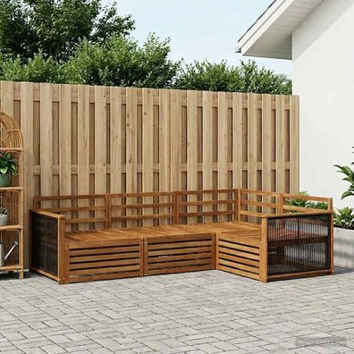vidaXL Outdoor-Sofagarnitur 4 stk. Natur Massivholz Akazie