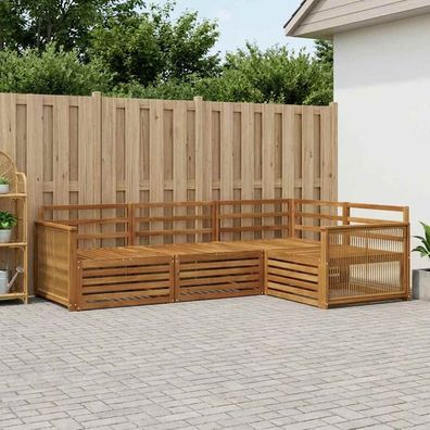 vidaXL Outdoor-Sofagarnitur 4 stk. Natur Massivholz Akazie