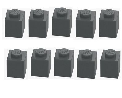 LEGO® 10x Stein 1x1 Dunkelgrau Dark Stone Grey 3005 4211098 Baustein NEU