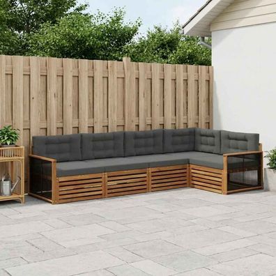 vidaXL Outdoor-Sofagarnitur 5 stk. Natur und Anthrazit