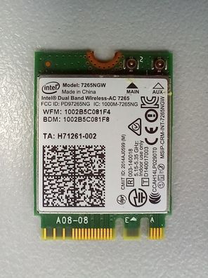 ASUS UX303U Intel WLAN Karte WiFi Card 7265NGW H71261-002