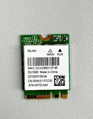 Dell Latitude 3490 Original WLAN Karte WiFi Card Wireless 0D4V21