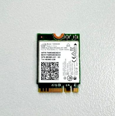 HP Envy 13-ad131nd Original Intel WLAN Karte WiFi Board 860883-001 901229-855