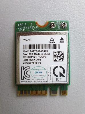 Dell Vostro 5402 WiFi WLAN Karte Card 0D4V21 QCNFA344A