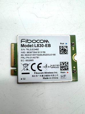 Fibocom L830-EB WWAN Karte für Lenovo ThinkPad T590 T6L2LE248Z