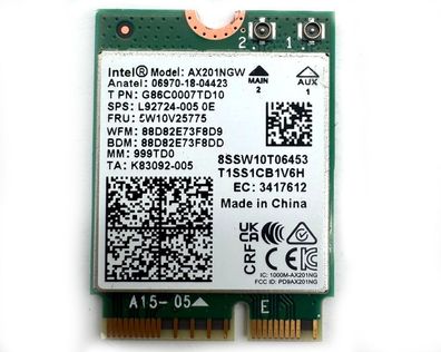 HP ProBook 640 G8 Intel AX201NGW WLAN Bluetooth Karte M.2 L92724-005