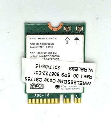 ZBook 15u G3 EliteBook 840 G3 840 G4 745 G3 8260NGW WLAN Wi-Fi Karte 806722-001