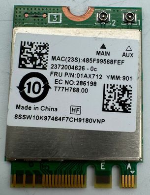 Lenovo Yoga 530-14IKB Realtek RTL8822BE WLAN & Bluetooth Karte M.2 01AX712