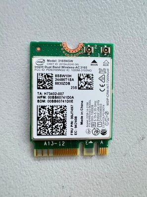 Lenovo V330-15IKB Intel 3165NGW WLAN Karte 00JT497