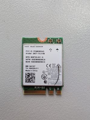 TERRA Mobile 1460P X35R 8260NGW WLAN Wi-Fi Karte 806722-001