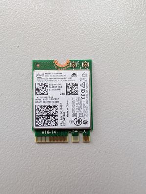 Lenovo ThinkPad E560 WLAN WiFi Karte Card Intel Dual Band Wireless 3165NGW