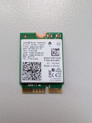 Acer Aspire A315-58 A515-52G Intel 9560NGW WLAN Bluetooth Karte 01AX768