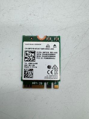 Dell Latitude 7390 WLAN Karte WiFi Card Intel 8265NGW