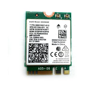 Fujitsu LifeBook U747 Intel 8265NGW WLAN Bluetooth Karte M.2 G86C0007J610