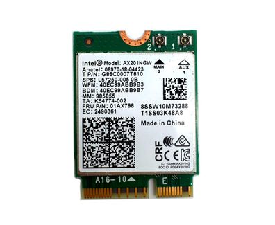 Lenovo IdeaPad Flex 5 CB 13IML05 Intel AX201NGW WLAN Bluetooth Karte M.2 01AX798