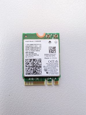 HP 250 G6 Intel 3168NGW WLAN Bluetooth Karte M.2 852511-001