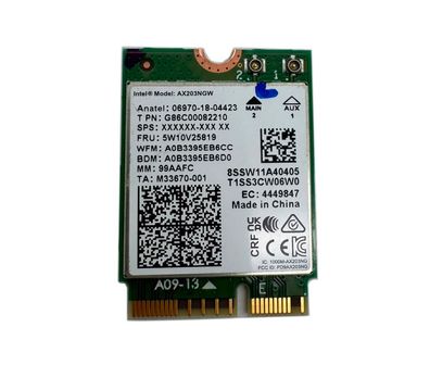 Lenovo V17 G4 IRU Intel AX203NGW WLAN Bluetooth Karte M.2 5W10V25819