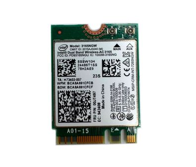 Lenovo IdeaPad V320-17IKB Intel 3165NGW WLAN Bluetooth Karte M.2 00JT497