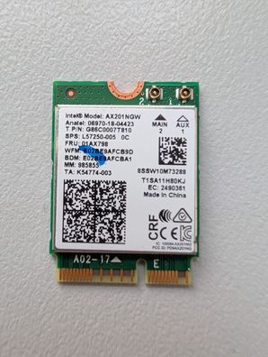 Lenovo V17-IIL Intel AX201NGW WLAN Bluetooth Karte M.2 01AX798