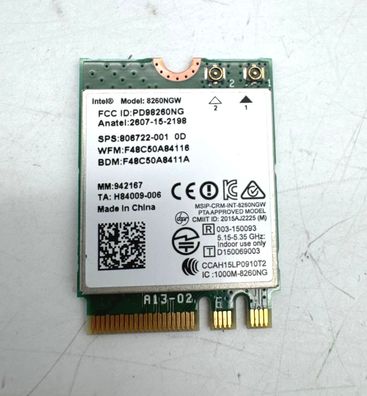 Fujitsu LifeBook E546 E554 E744 E754 WLAN & Bluetooth Karte 8260NGW 806722-001
