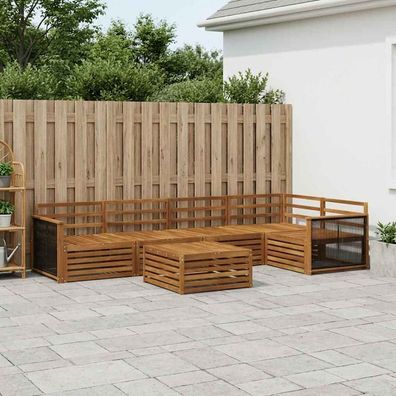 vidaXL Outdoor-Sofagarnitur 6 stk. Natur Massivholz Akazie