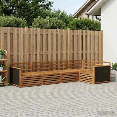 vidaXL Outdoor-Sofagarnitur 6 stk. Natur Massivholz Akazie