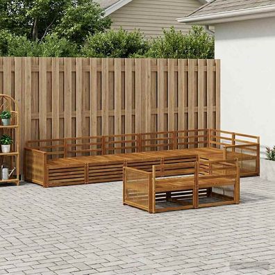 vidaXL Outdoor-Sofagarnitur 8 stk. Natur