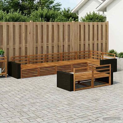 vidaXL Outdoor-Sofagarnitur 8 stk. Natur