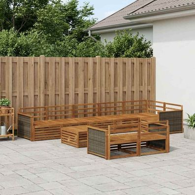 vidaXL Outdoor-Sofagarnitur 9 stk