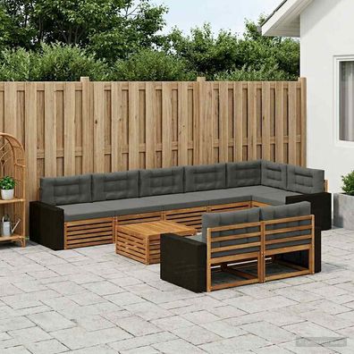 vidaXL Outdoor-Sofagarnitur 9 stk