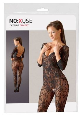 NO: QSE Catsuit Blütenspitze 3/4-Arm lang, Ouvert S-L