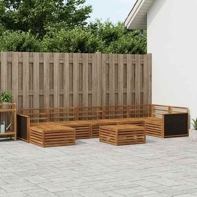 vidaXL Outdoor-Sofagarnitur 8 stk. Natur