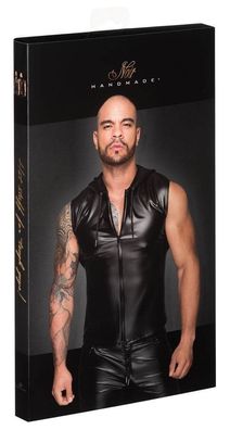 Noir Powerwetlook Kapuzenshirt - Schwarz