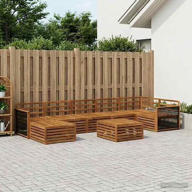 vidaXL Outdoor-Sofagarnitur 8 stk. Natur